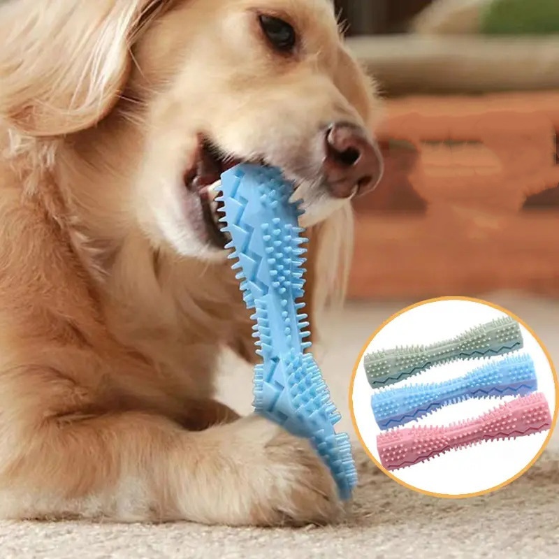 Indestructible Dog Chew Toy - Cepillo de dientes para perros, juguete