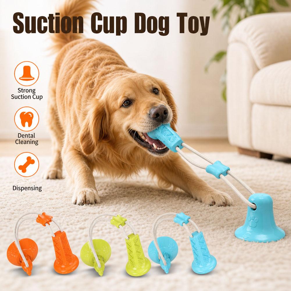 Suction Cup Dog Tug Toy - Juguete Masticable para Perros con Ventosa,