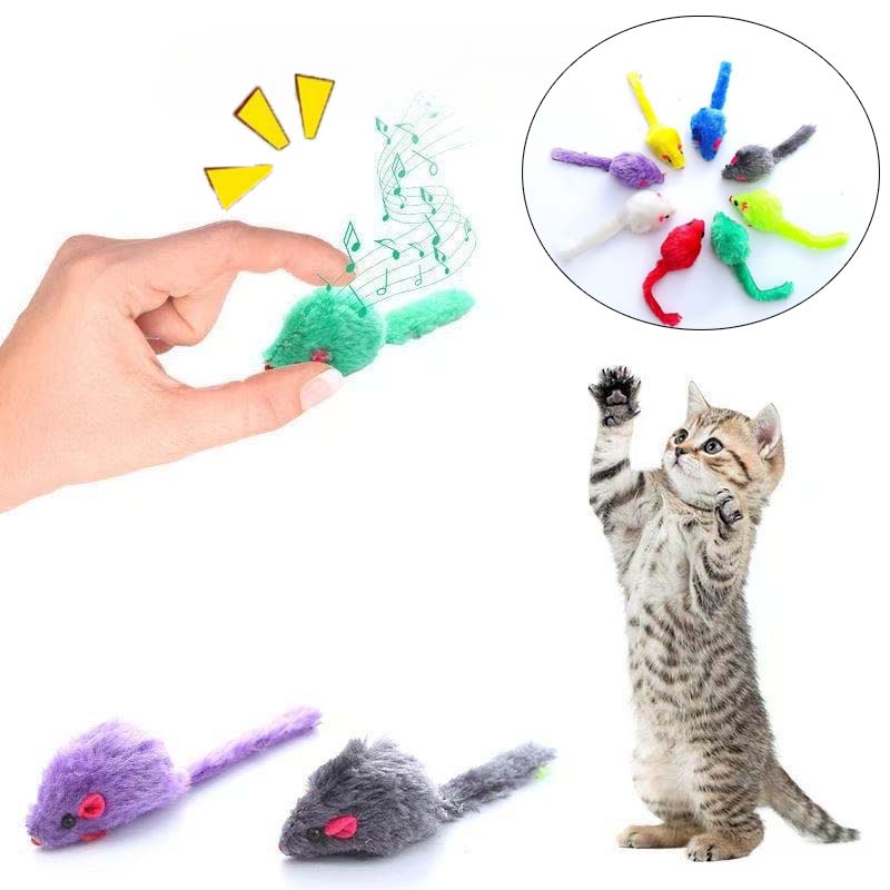 Catnip Interactive Plush Mouse - Juguete de Ratón para Gatos con