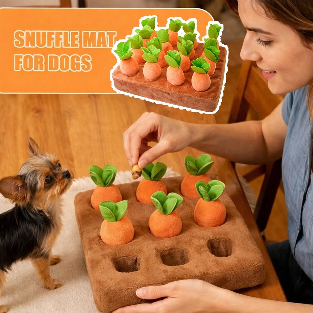 Snuffle Mat For Dogs - Alfombra olfativa con forma de zanahoria
