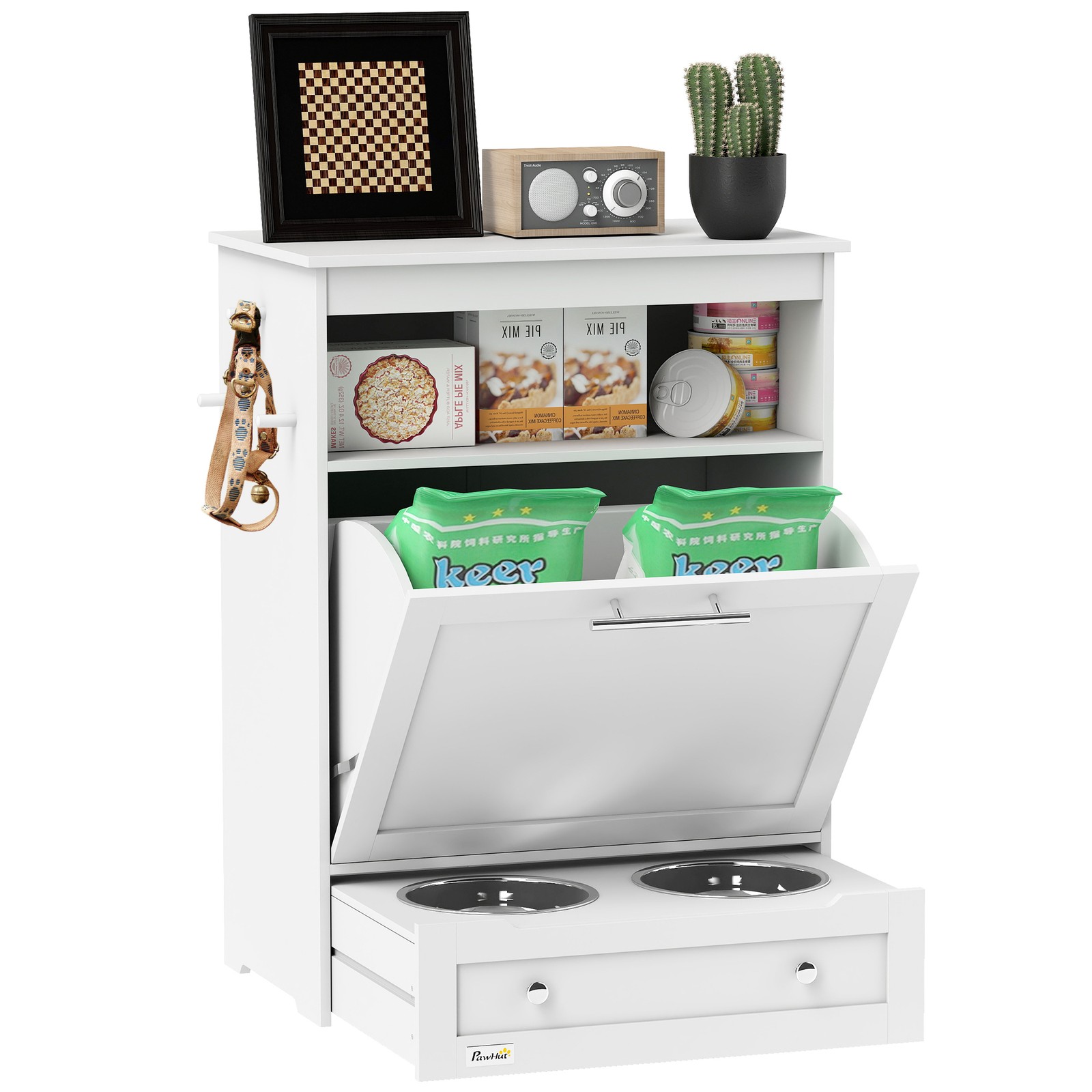 Pet Feeders - Estación de Alimentación para Mascotas, Mueble