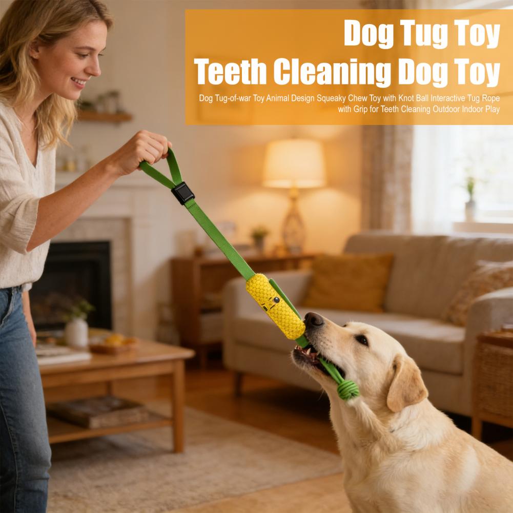 Suction Cup Dog Tug Toy - Juguete de Cuerda con Forma de