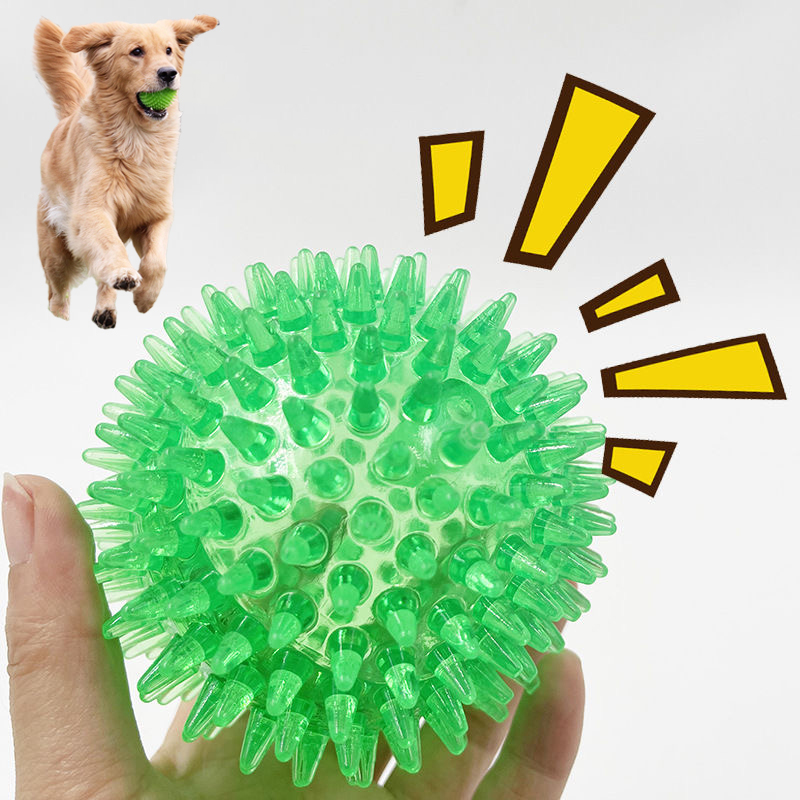 Interactive Squeaky Plush Dog Toy - Bola de juego para mascotas Bulldog