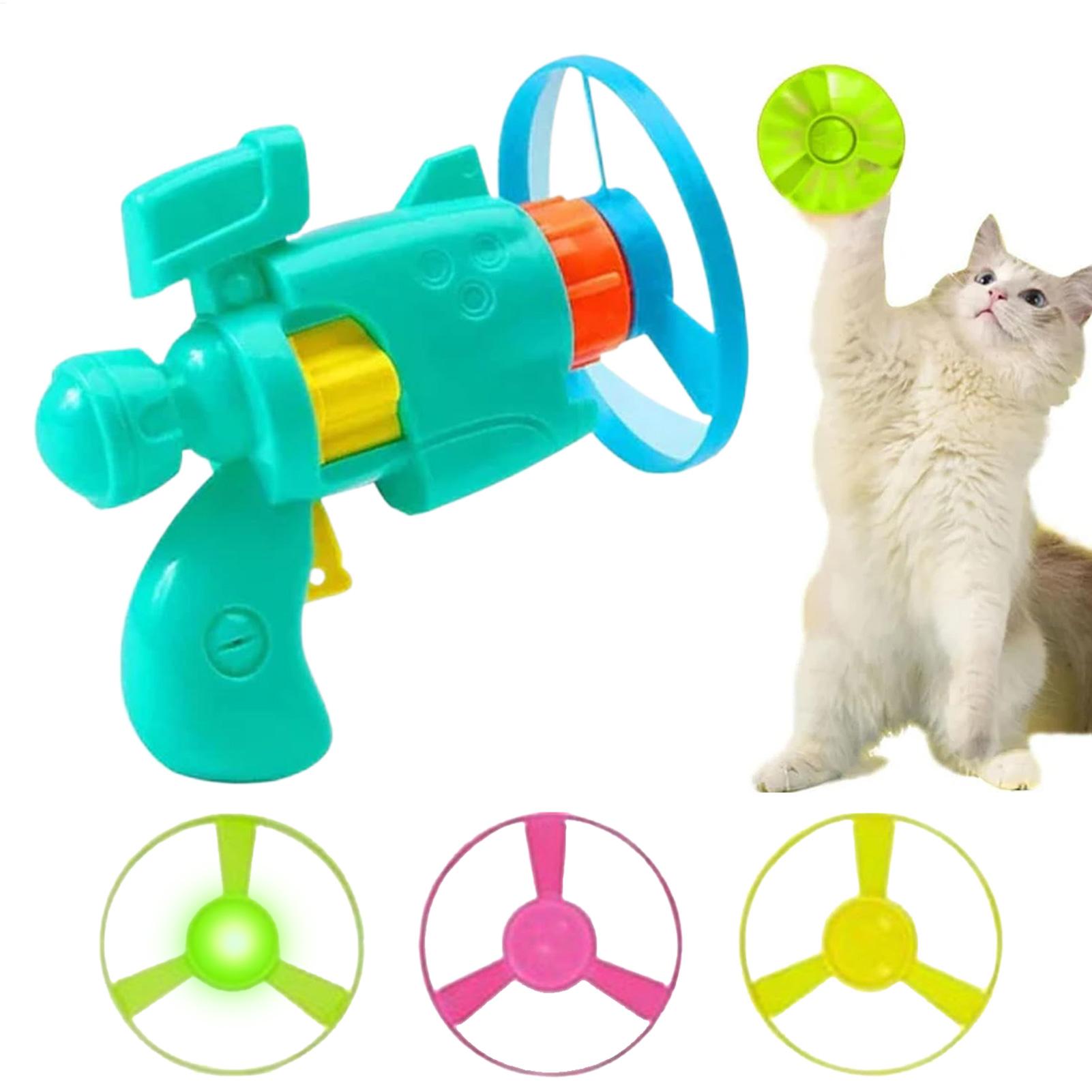 Flying Disc Dog Training Toy - Platillo volador interactivo para gatos, disco