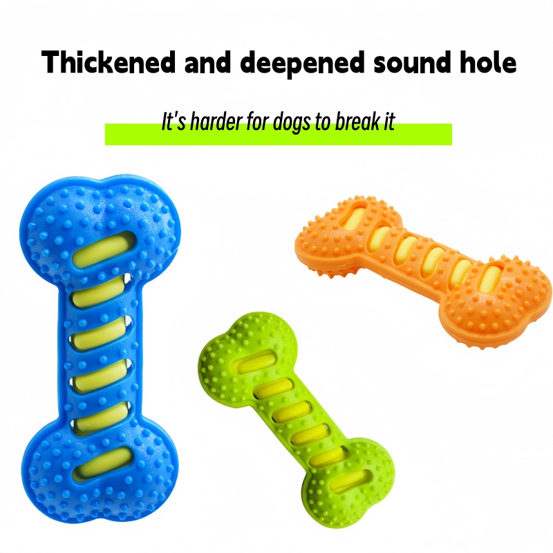 Teeth Cleaning Dog Chew Bone - Juguete Masticable de Goma para Perros,