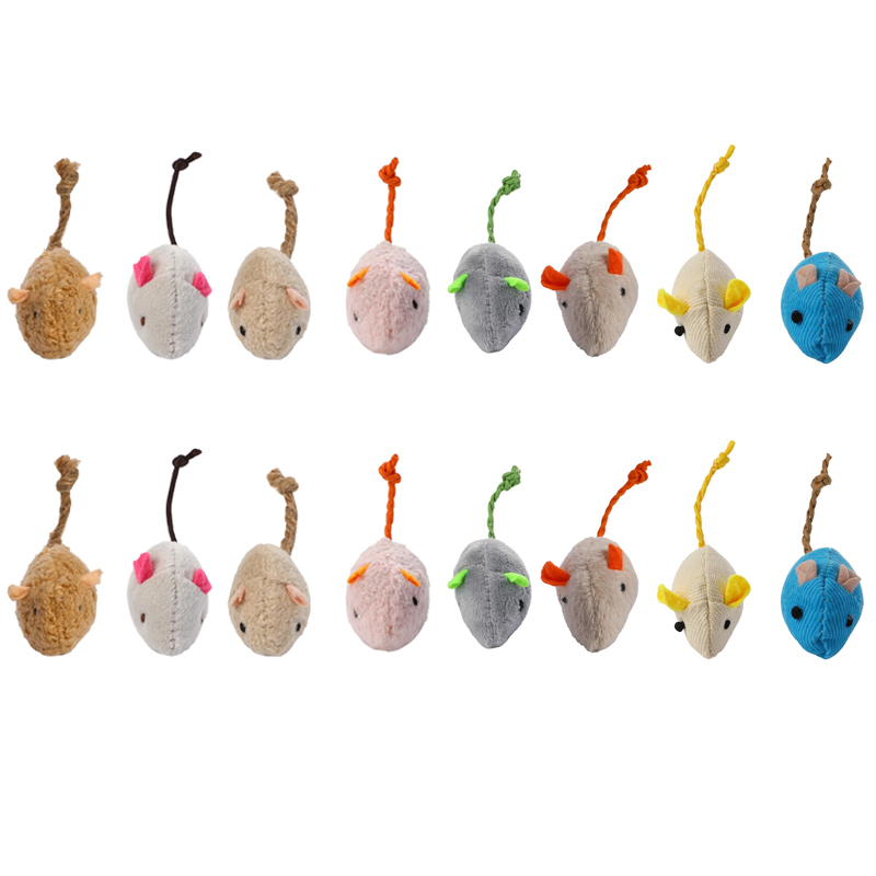 Catnip Interactive Plush Mouse - 16 Uds. De juguetes interactivos para