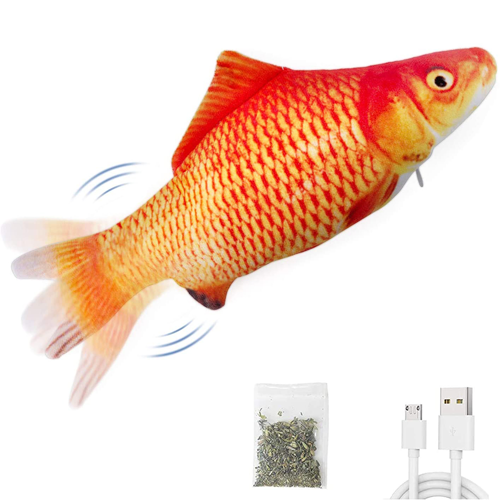 Electric Floppy Fish Dog Toy - Juguetes para Gatos, Pez Interactivo Eléctrico