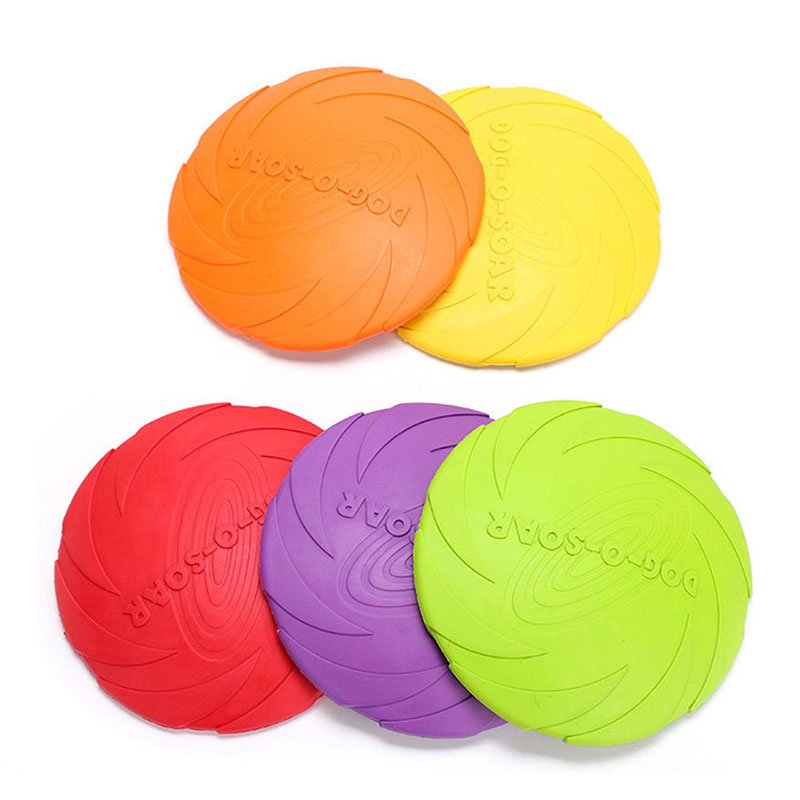 Flying Disc Dog Training Toy - Discos voladores de goma para perros,