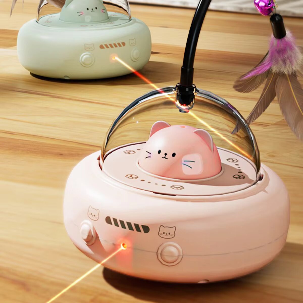 Laser Pointer Cat Toy Automatic - Robot automático 3 en 1 para