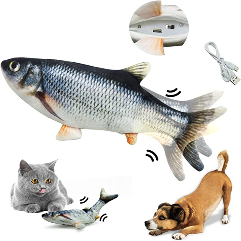 Electric Floppy Fish Dog Toy - Juguete para Gatos con Forma de