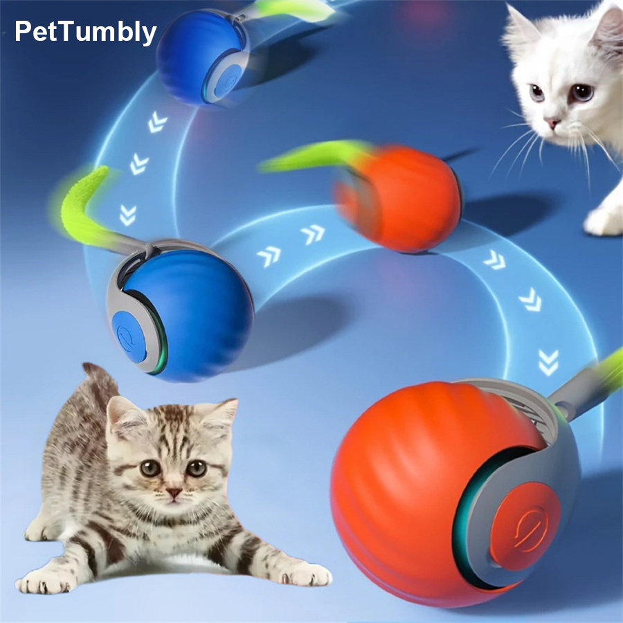 Automatic Moving Dog Ball - Juguete Interactivo para Gatos, Pelota Automática