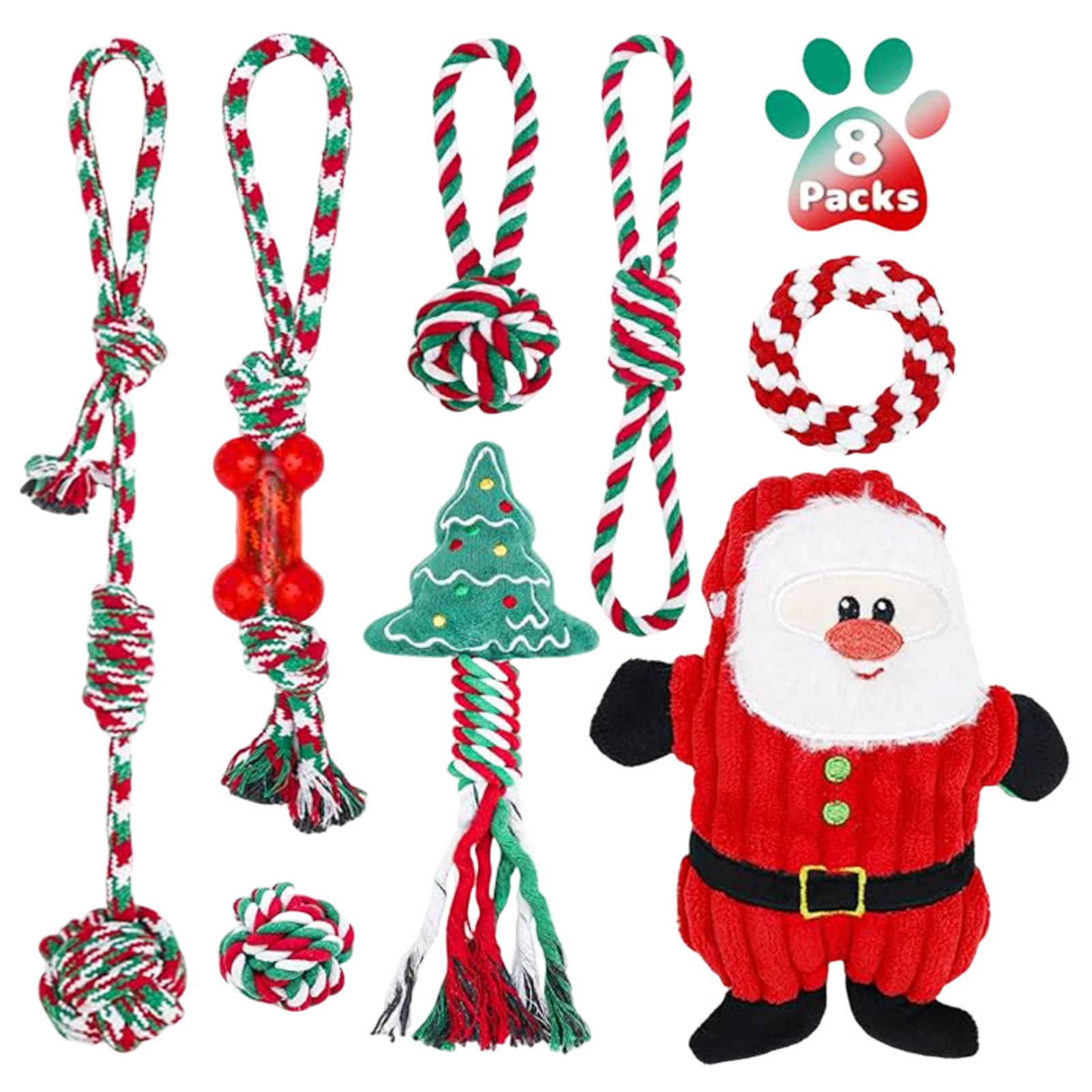 Dog Rope Toy Aggressive Chewers - Juego de juguetes de cuerda para