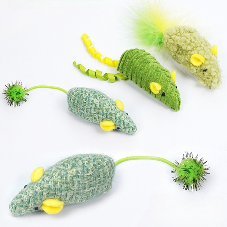 Juguetes para gatos, 3 uds., r - Catnip Interactive Plush Mouse reseña y precio