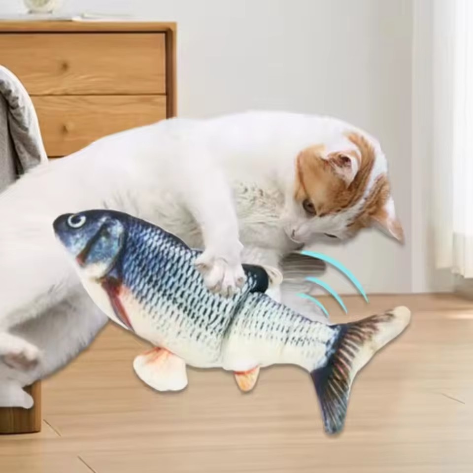 Juguete para Perros y Gatos, P - Electric Floppy Fish Dog Toy reseña y precio