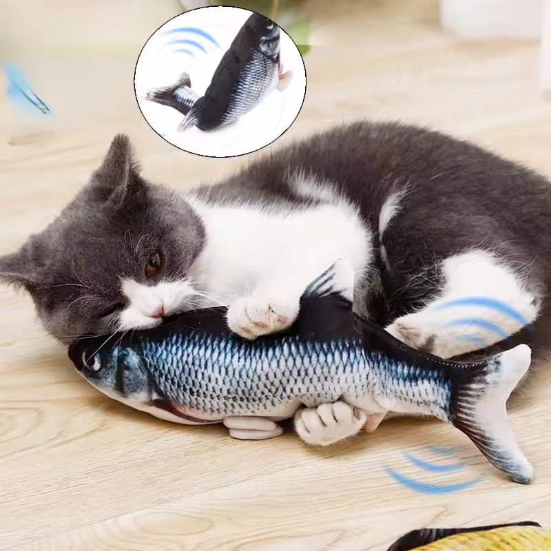 Juguete para Perros y Gatos, P - Electric Floppy Fish Dog Toy reseña y precio