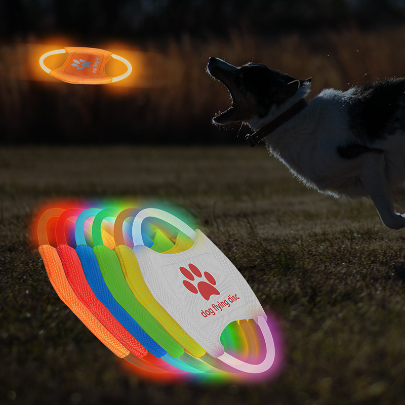Disco volador LED para perros, - Flying Disc Dog Training Toy reseña y precio