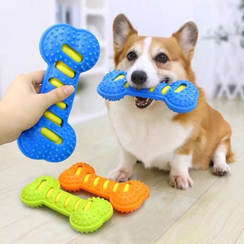 Juguete Masticable de Goma par - Teeth Cleaning Dog Chew Bone reseña y precio
