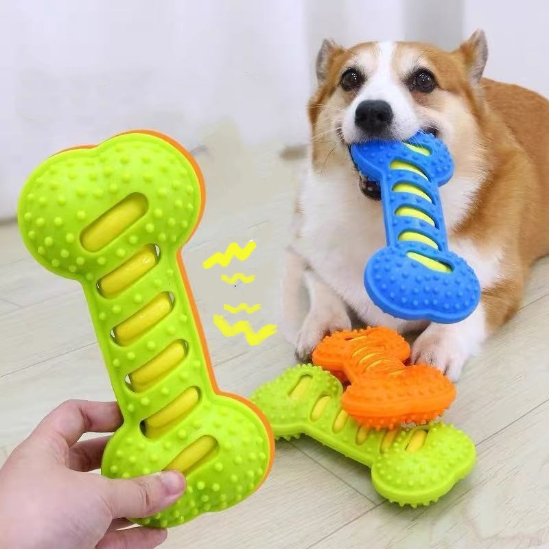 Juguete Masticable de Goma par - Teeth Cleaning Dog Chew Bone reseña y precio