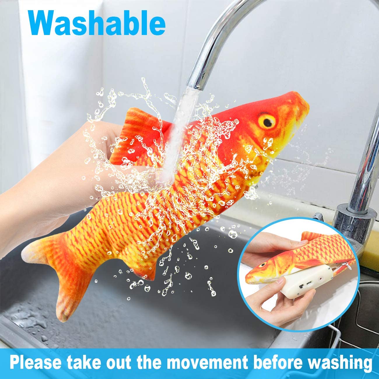 Juguetes para Gatos, Pez Inter - Electric Floppy Fish Dog Toy reseña y precio
