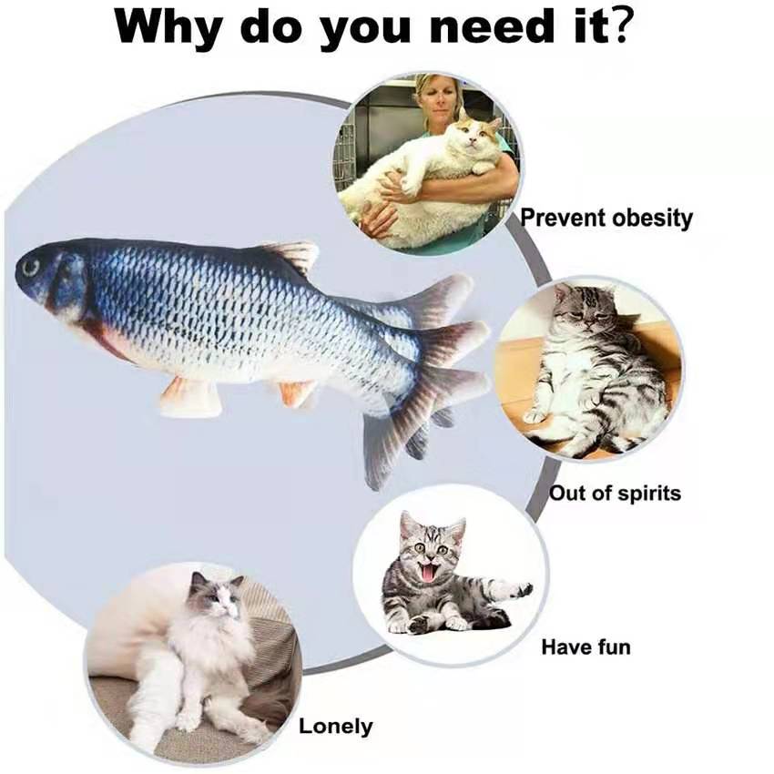 Juguetes para Gatos, Pez Inter - Electric Floppy Fish Dog Toy reseña y precio