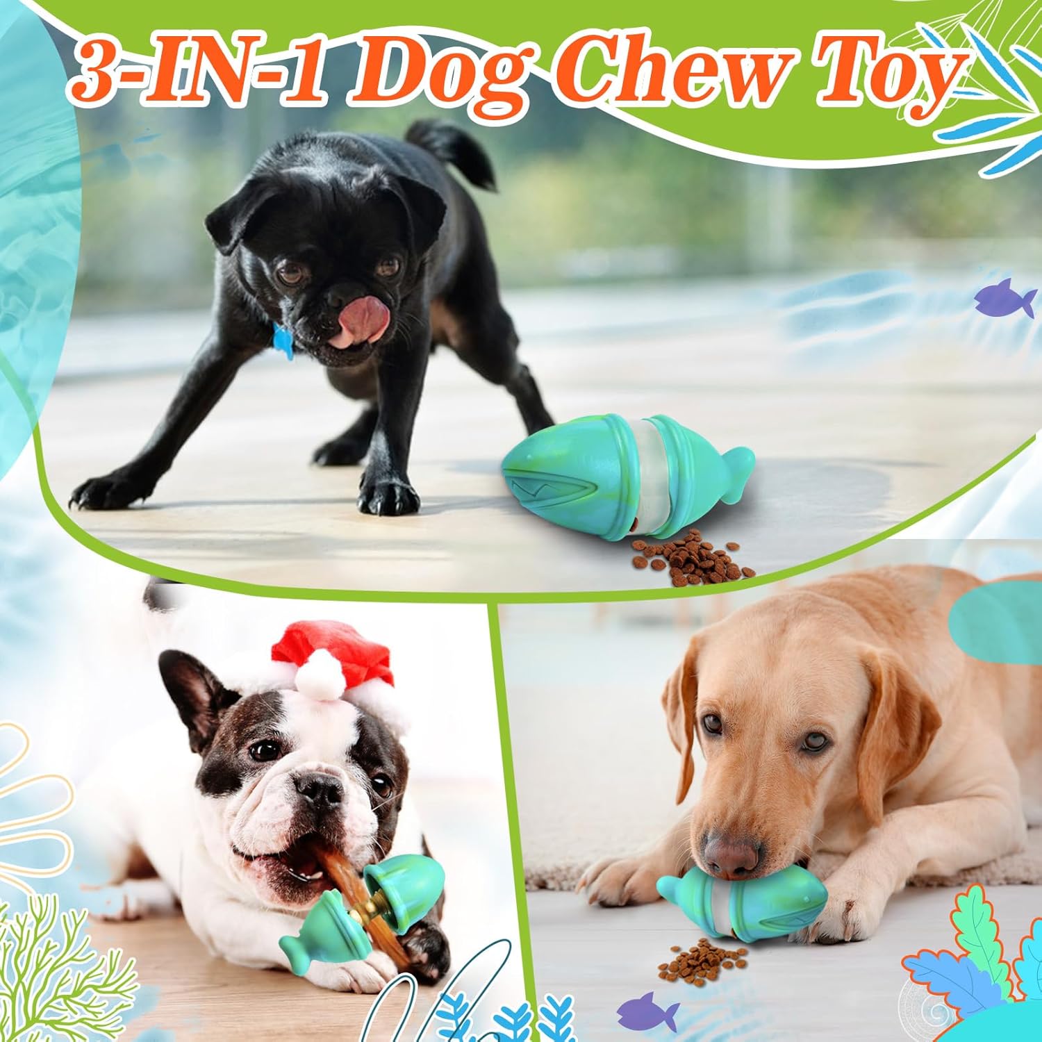 Juguete para masticar dispensa - Rubber Treat Dispensing Dog Toy reseña y precio