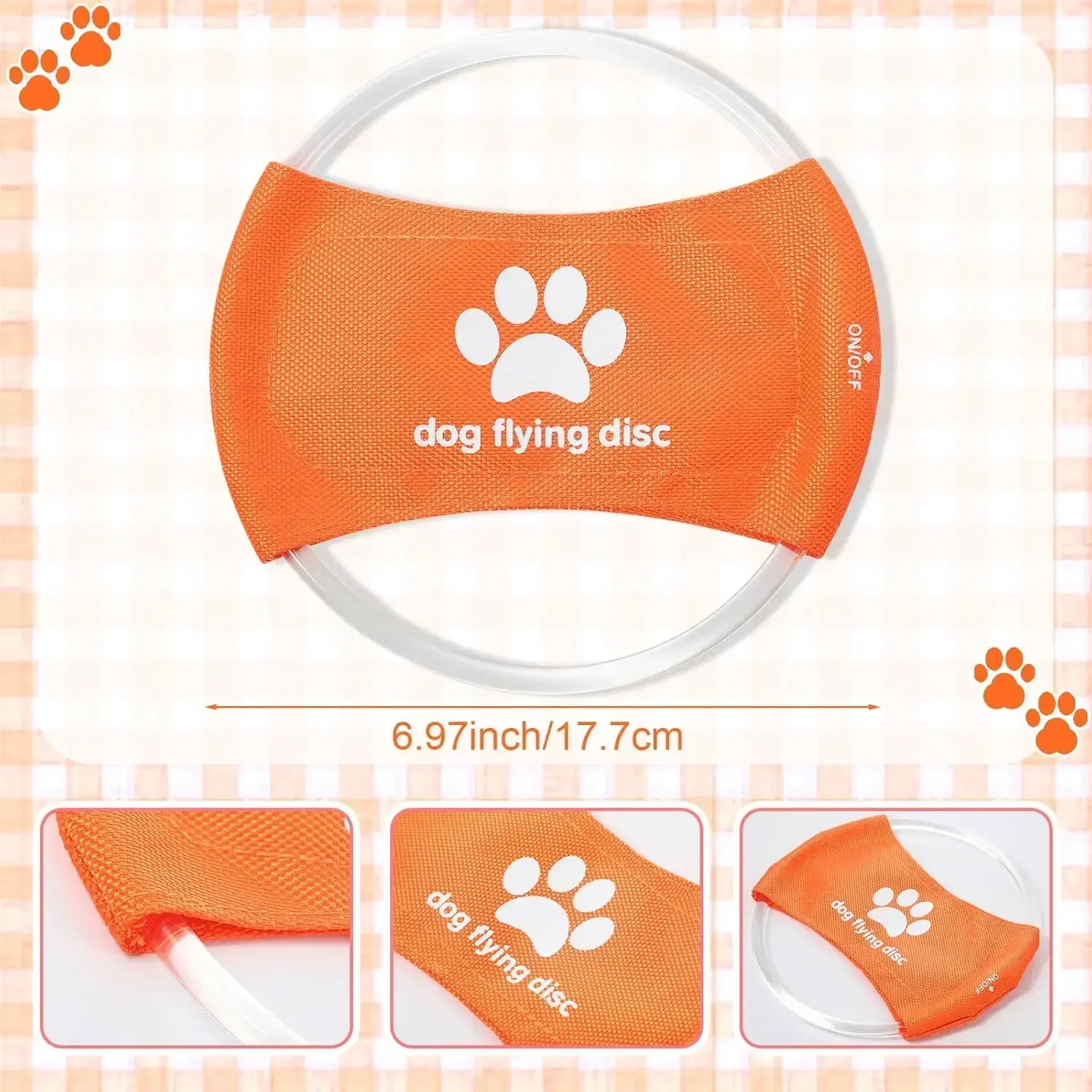 Juguete para perros LED brilla - Flying Disc Dog Training Toy reseña y precio