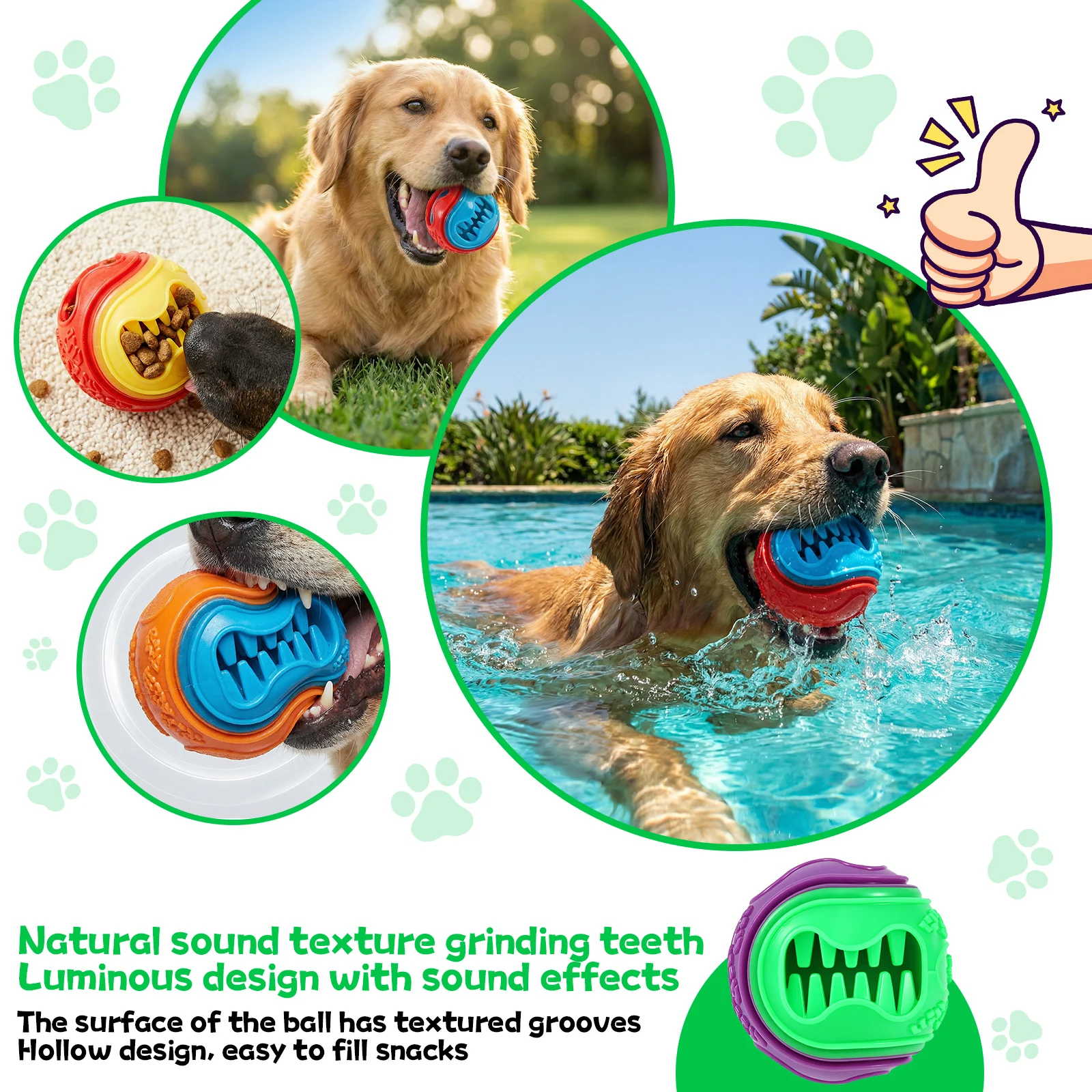 6 Piezas de Juguetes Interacti - Rubber Treat Dispensing Dog Toy reseña y precio