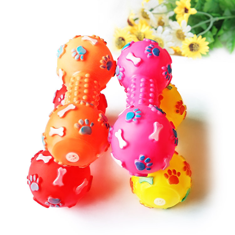Nuevo juguete chirriante para  - Teeth Cleaning Dog Chew Bone reseña y precio