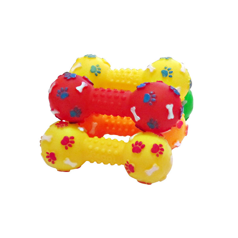 Nuevo juguete chirriante para  - Teeth Cleaning Dog Chew Bone reseña y precio