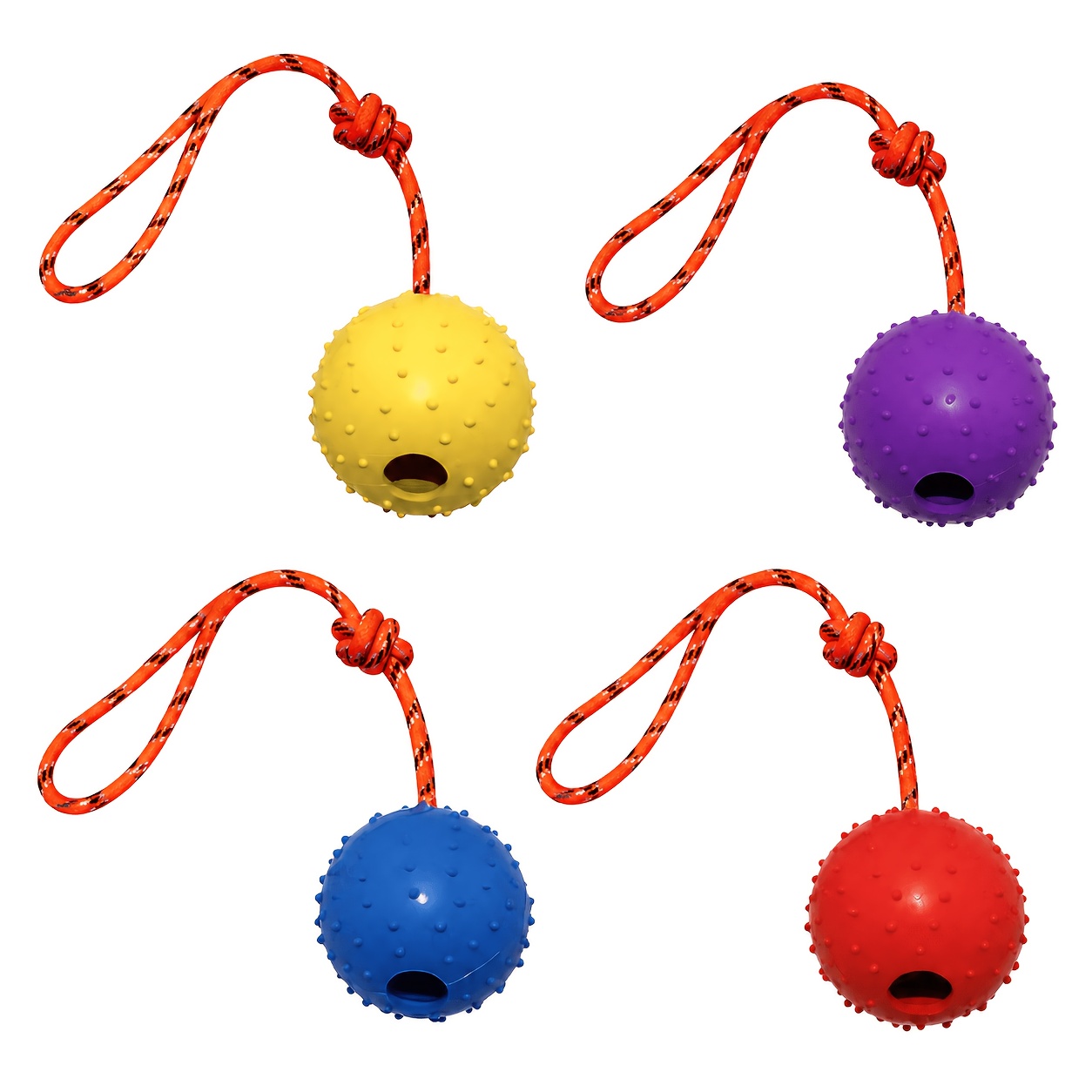 Paquete de 2 Pelotas de Goma D - Dog Rope Toy Aggressive Chewers reseña y precio