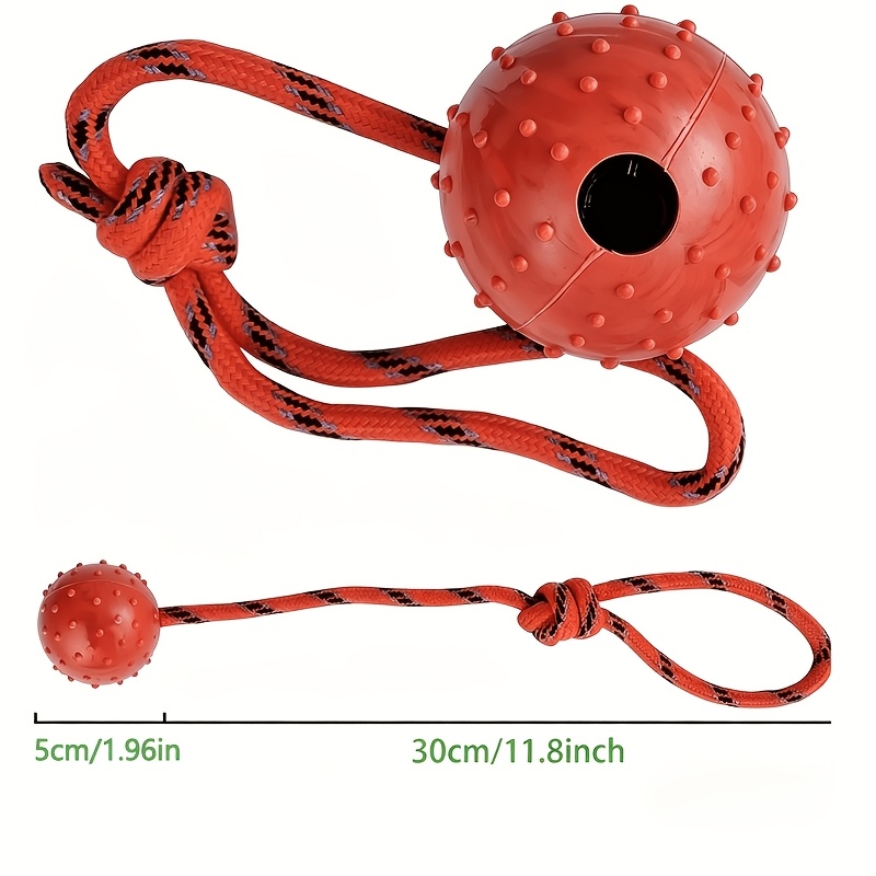 Paquete de 2 Pelotas de Goma D - Dog Rope Toy Aggressive Chewers reseña y precio