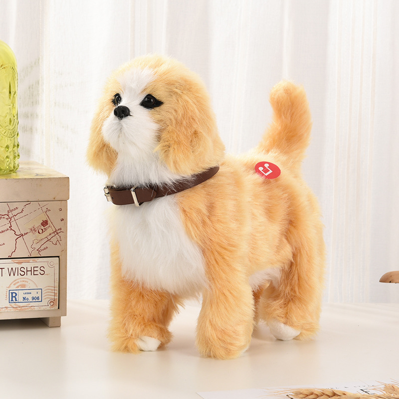 Juguetes electrónicos de peluc - Interactive Squeaky Plush Dog Toy reseña y precio
