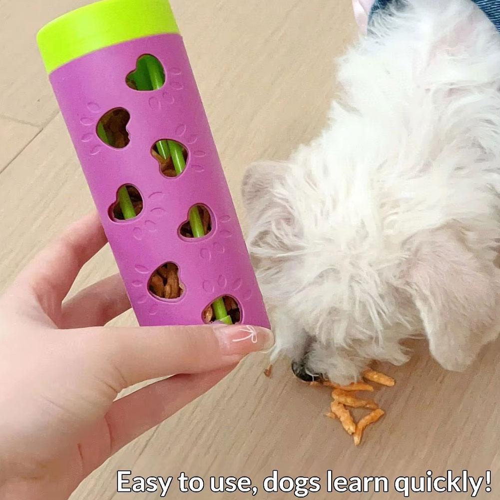 Dispensador interactivo de com - Interactive Squeaky Plush Dog Toy reseña y precio