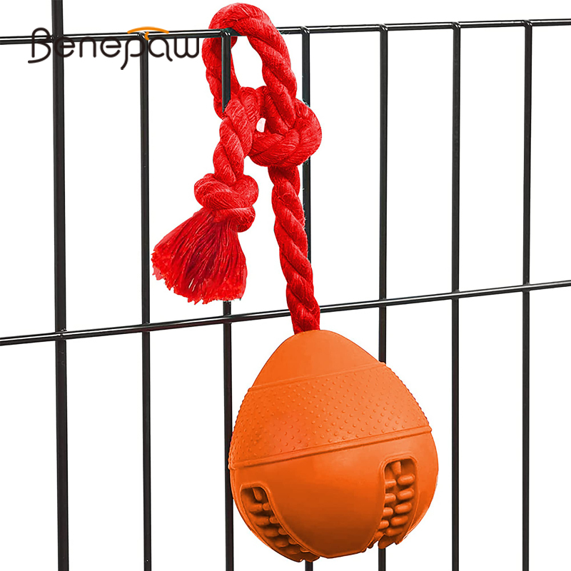 Benepaw-juguetes interactivos  - Rubber Treat Dispensing Dog Toy reseña y precio