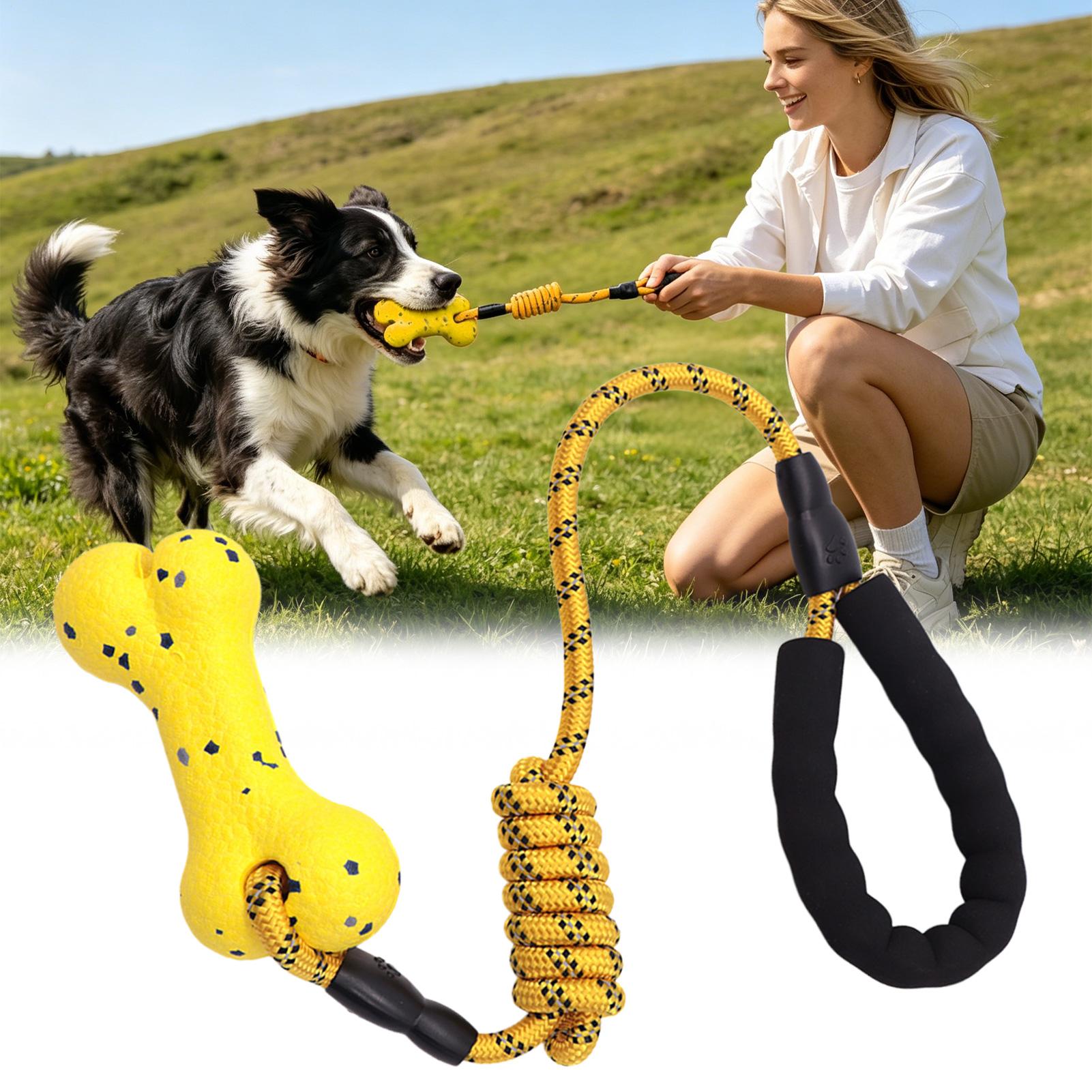 Juguete interactivo para perro - Dog Rope Toy Aggressive Chewers reseña y precio