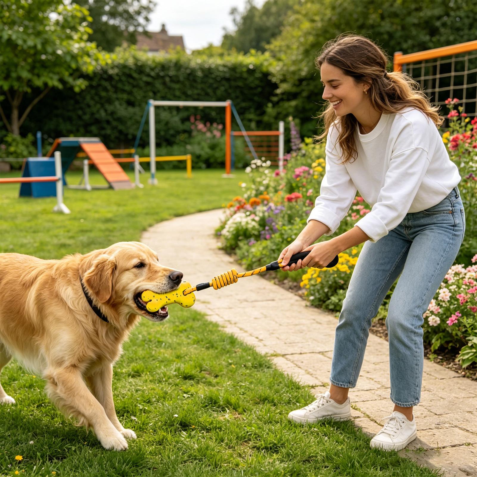 Juguete interactivo para perro - Dog Rope Toy Aggressive Chewers reseña y precio